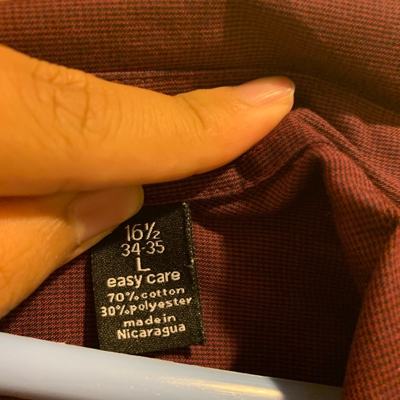 Burgundy Button-up Dress Shirt - Picture 3 of 6